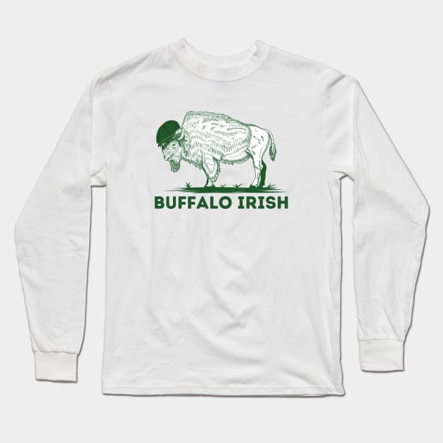 Buffalo Irish St. Patrick's Day Long Sleeve T-Shirt by LizardIsland